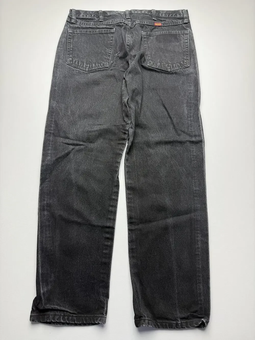 Rustler Jeans Mens 36x30 Gray Charcoal Denim Relaxed Straight Distressed 87619CB